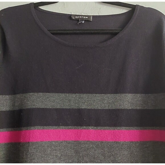 Spense Sweater Women's XL, Striped, Pretty, Rayon, Polyester, 19 Inch Of Armp To - Picture 8 of 8